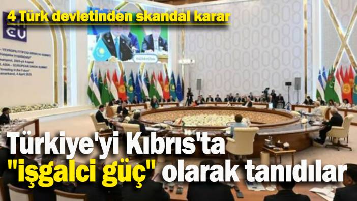 4 Türk devletinden skandal karar: Türkiye'yi Kıbrıs'ta "işgalci güç" olarak tanıdılar