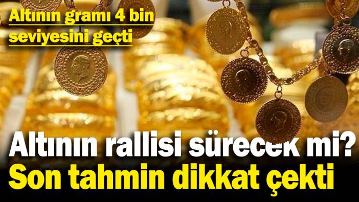 Altının rallisi sürecek mi? Son tahmin dikkat çekti! Uzman isimden önemli açıklamalar