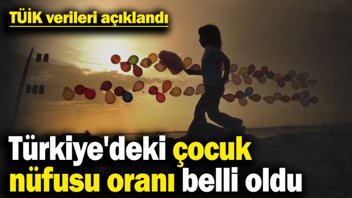 TÜİK verileri açıklandı! Türkiye'deki çocuk nüfusu oranı belli oldu