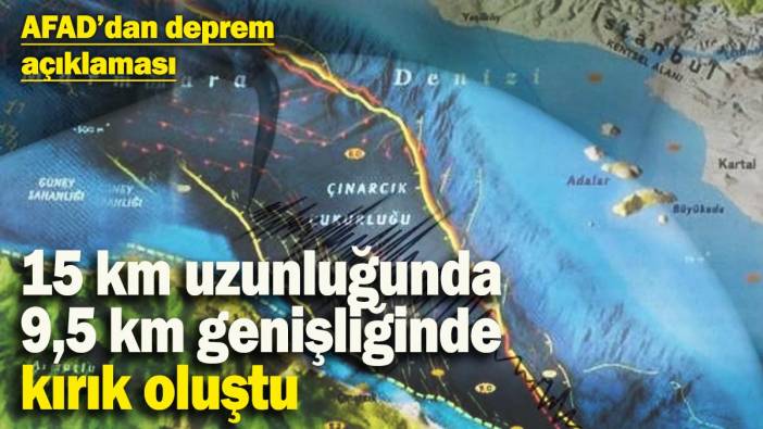 AFAD’dan deprem açıklaması: 15 km uzunluğunda, 9,5 km genişliğinde kırık oluştu