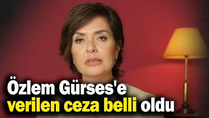 Son dakika... Gazeteci Özlem Gürses'e verilen ceza belli oldu