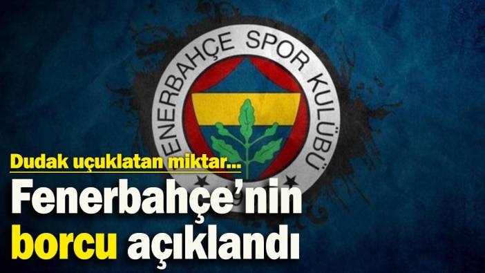 Fenerbahçe’nin borcu açıklandı! Dudak uçuklatan miktar...