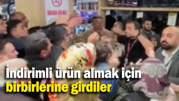 İndirimli ürün almak için birbirlerine girdiler
