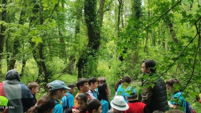 Yangı İlkokulu öğrencileri Sığla ormanlarını gezdi