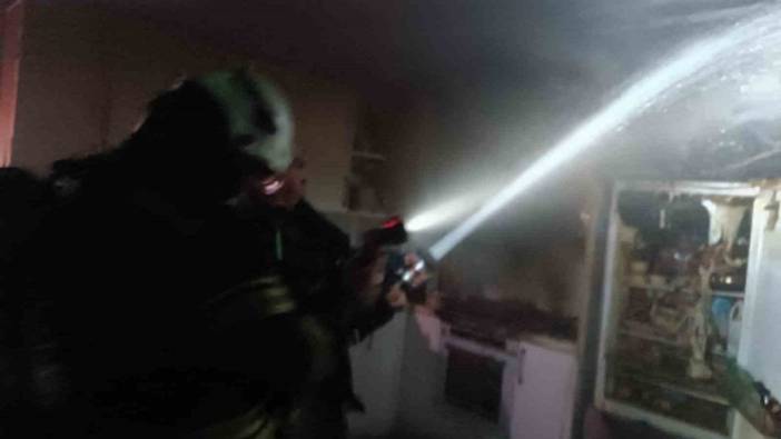 Yakutiye'de apartman yangını