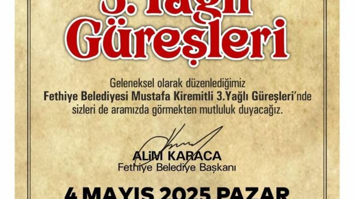 Fethiye'de yağlı güreş şöleni