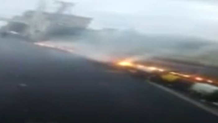 Aşırı yükü taşıyamayan elektrik iletim kablosu yandı