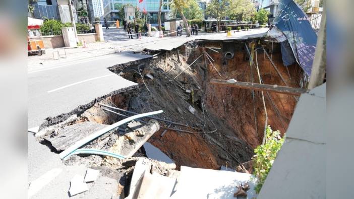 Maslak'ta yol çökmesi: İBB'den açıklama