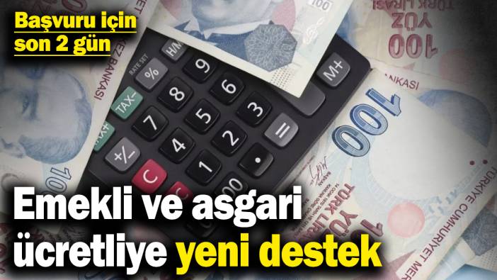 Emekli ve asgari ücretliye yeni destek! Başvuru için son 2 gün
