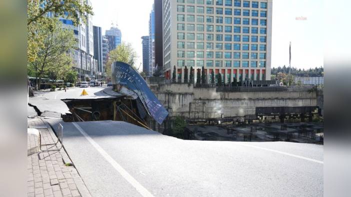 Maslak'ta yol çökmesi: Gaz akışı normale döndü