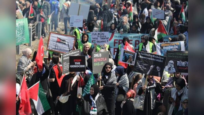 İstanbul'da Gazze Yürüyüşü: ABD'ye Tepki