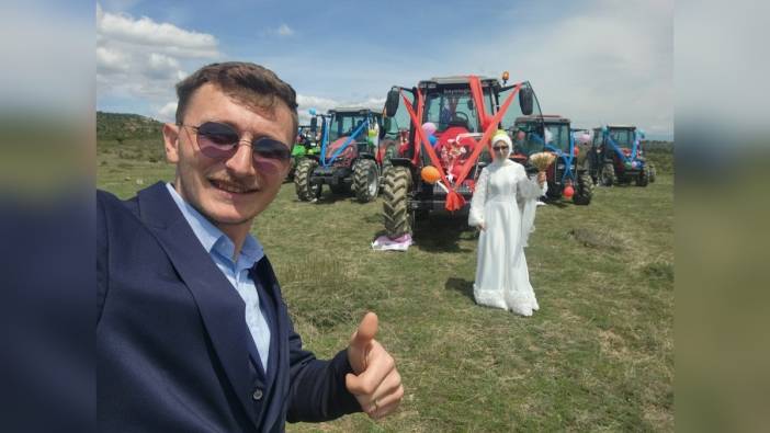 Taşköprü'de Traktör Gelin Arabasıyla Düğün