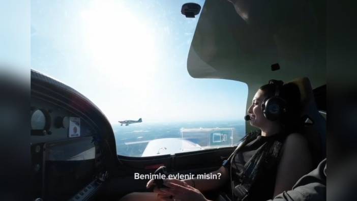 Adana'da Gökyüzünde Evlilik Teklifi