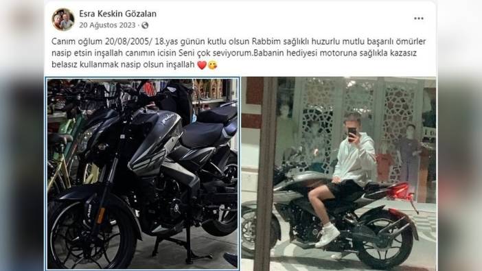 Emirhan Gözalan'ın Motosikleti Doğum Günü Hediyesiydi