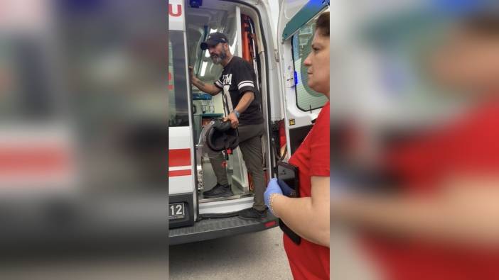 Aydın'da alkollü motosiklet sürücüsü refüje çarptı, sağlık görevlilerine hakaret etti