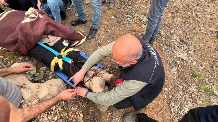 Palu'da uçurumdan düşen vatandaş itfaiye tarafından kurtarıldı