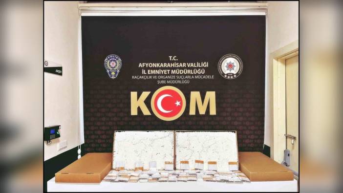 Afyonkarahisar'da 9500 kaçak makaron ele geçirildi