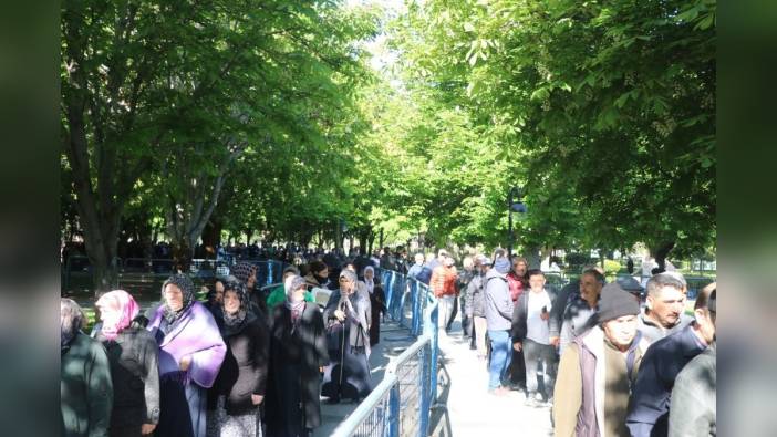 Kayseri'de 4 bin kişi domates fidesi için kuyruk oluşturdu