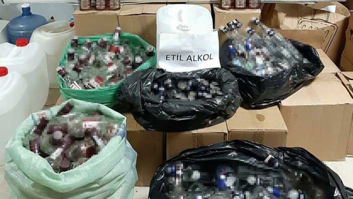 İzmir'de sahte içki operasyonu