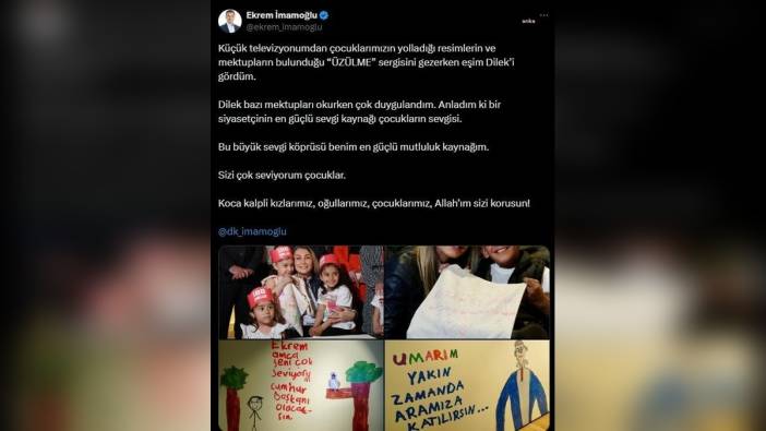 İmamoğlu: Çocukların sevgisi en güçlü mutluluk kaynağım