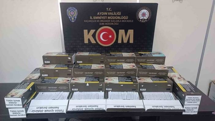 Aydın'da 9 bin 200 doldurulmuş makaron ele geçirildi