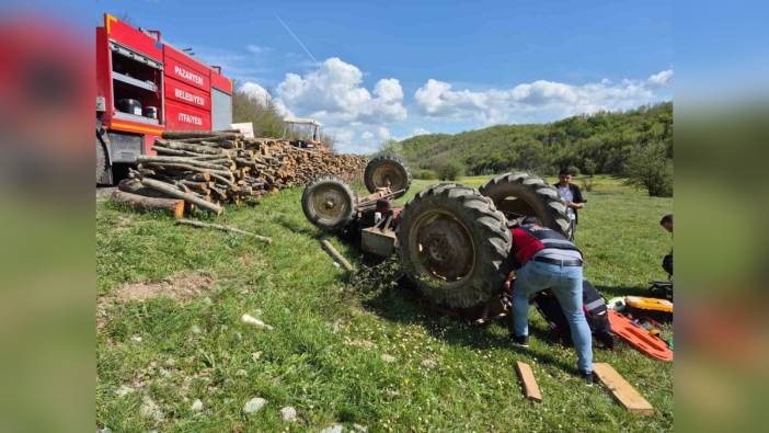 Pazaryeri'nde traktör kazası: Sürücü yaralı kurtarıldı
