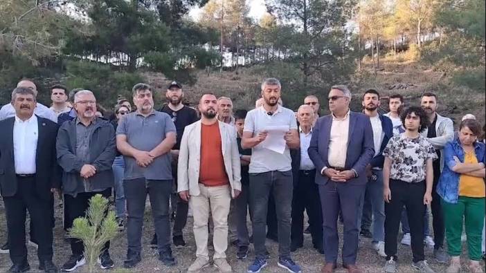 Hatay'da TOKİ projesi için ağaç kesimi protesto edildi