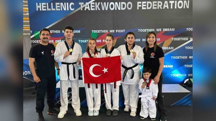 Muğlalı sporcular, Yunanistan'da düzenlenen tekvando turnuvasında madalya kazandı