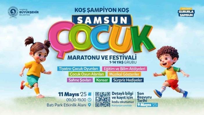 Samsun'da çocuk maratonu ve Aydilge konseri düzenlenecek