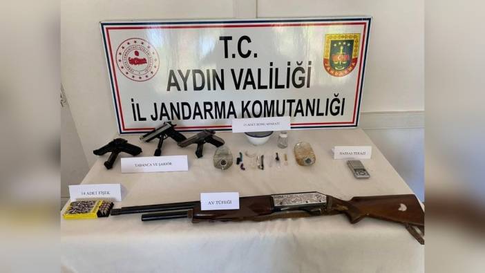 Karacasu'da uyuşturucu operasyonu: 15 aparat, 3 tabanca ve av tüfeği ele geçirildi