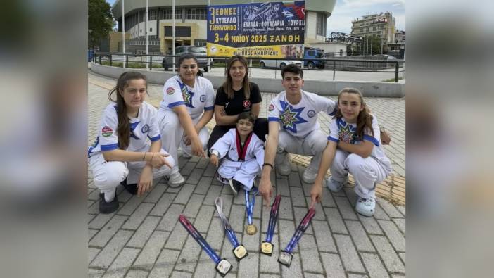 Muğla Büyükşehir Belediyesi tekvandocuları Yunanistan'dan madalyalarla döndü