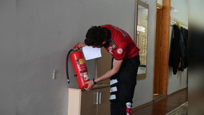 Bozüyük'te öğrenci yurdunda yangın denetimi yapıldı