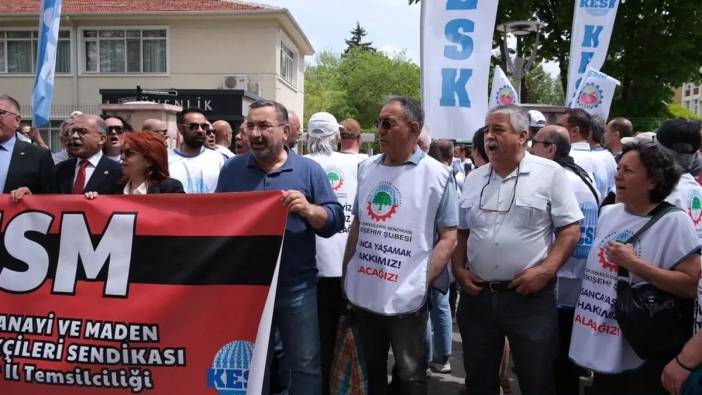 Eskişehir'de DSİ çalışanı Yener Çalışkan için basın açıklaması