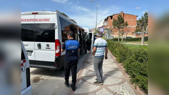 Bilecik Belediyesi, halk otobüslerinde denetim yaptı