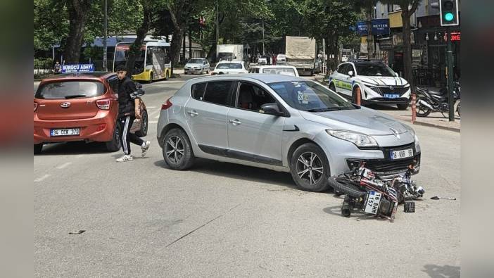 İnegöl'de trafik kazası: motosiklet sürücüsü yaralı
