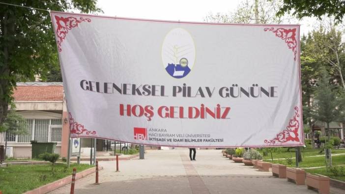 Hacı Bayram Veli Üniversitesi'nde geleneksel pilav günü