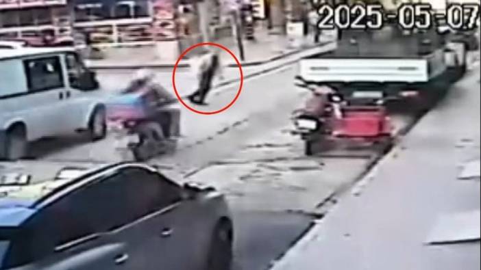 Elazığ'da Yaşlı adamın düşme anı kamerada