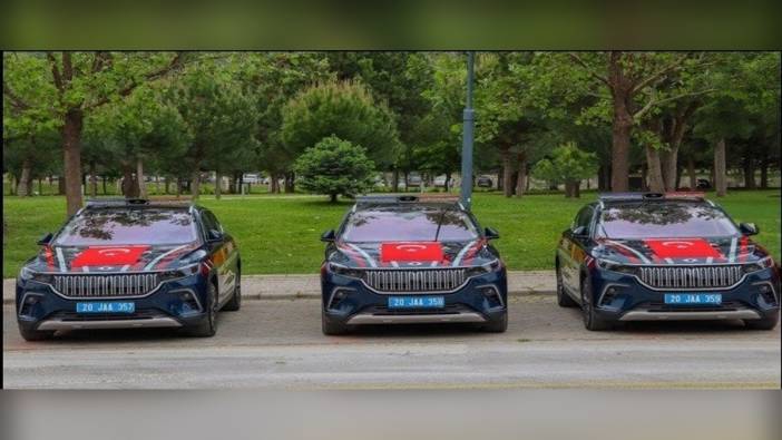 Denizli İl Jandarma Komutanlığı'na 3 yeni TOGG katıldı