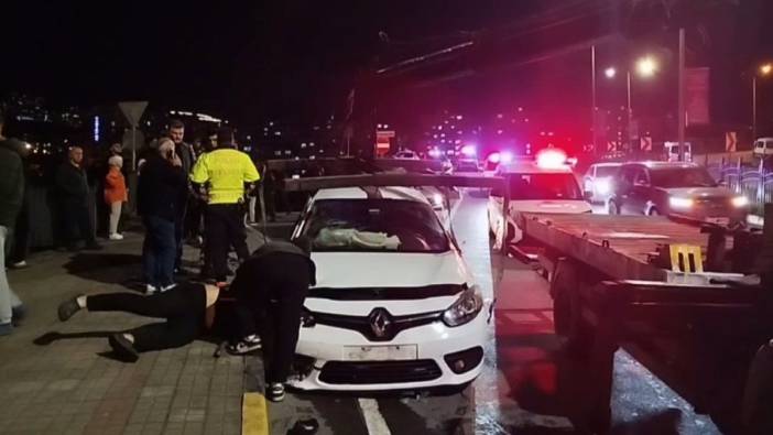 Trabzon'da freni boşalan araç kaldırıma çarptı: 1 ağır yaralı