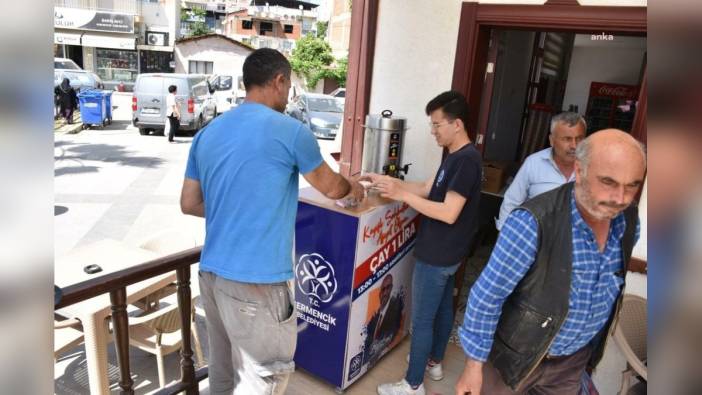 Germencik Belediyesi'nden Vatandaşa 1 TL'ye Çay