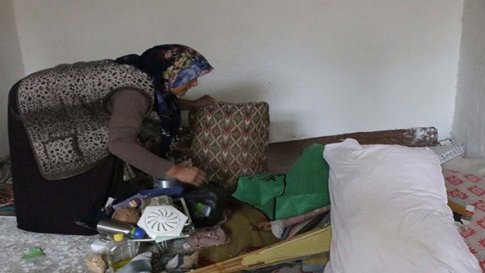 Adıyaman'da yağmurda evin tavanı çöktü