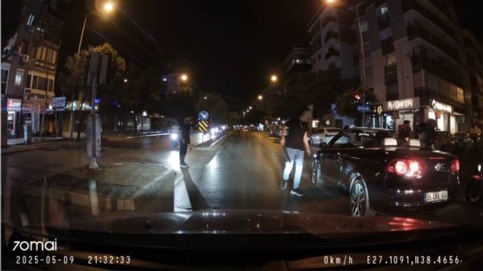 Karşıyaka'da trafikte döner bıçaklı saldırgan yakalandı