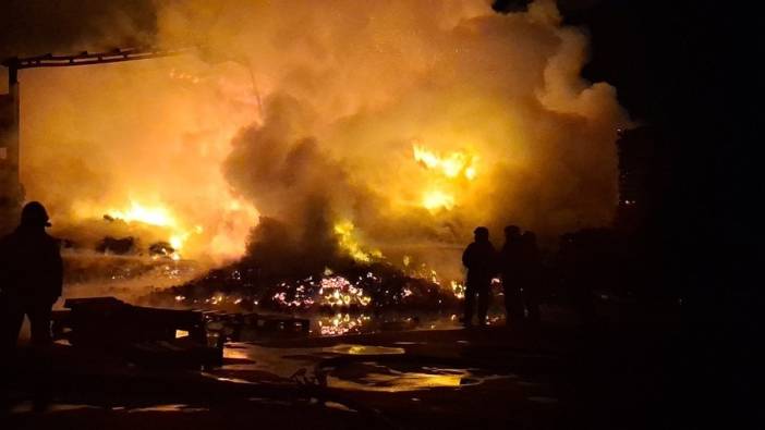 Bursa'da palet fabrikasında yangın: Can kaybı yok