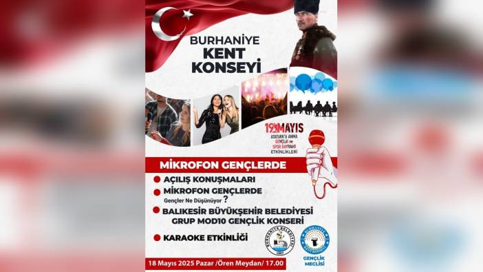 Burhaniye'de 19 Mayıs coşkusu: Mikrofon gençlerde