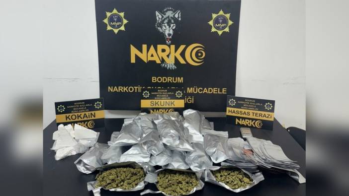 Bodrum'da uyuşturucu operasyonu: 2 kilo skunk ve 870 gram kokain ele geçirildi
