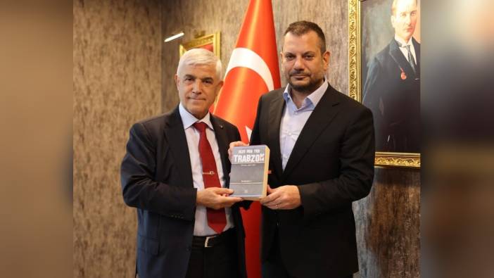 Emekli Orgeneral Arif Çetin, Trabzonspor Başkanı Ertuğrul Doğan'ı ziyaret etti