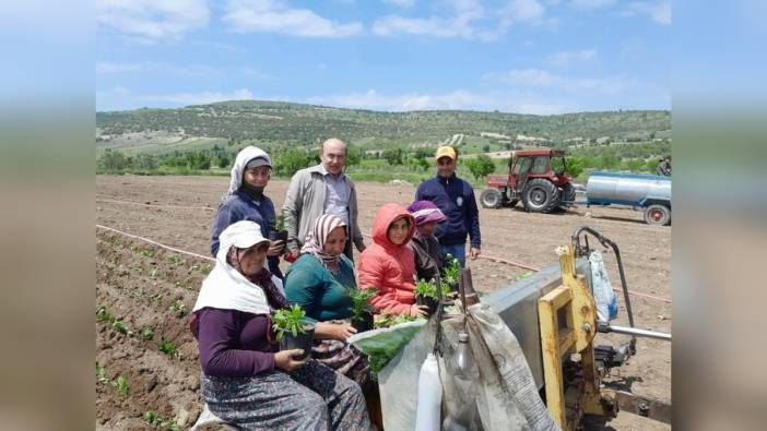 Selendi CHP'den Anneler Günü'nde tarlada çalışan kadınlara ziyaret