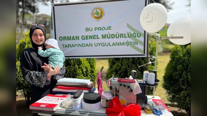 Akçakoca'da orman köylüsü kadınlara dikiş makinesi desteği