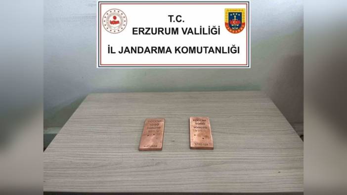 Erzurum jandarmasından sahte altın operasyonu: 2 kilo külçe ele geçirildi