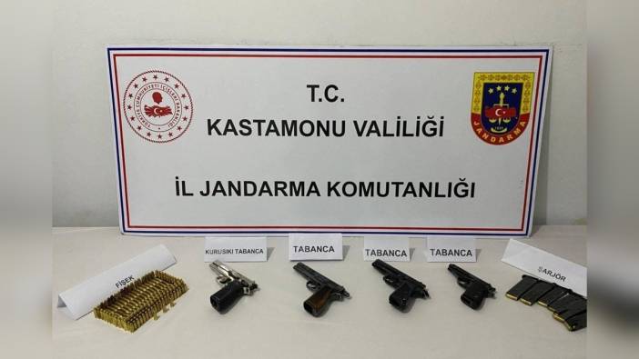 Kastamonu'da operasyon: 4 kaçak tabanca ele geçirildi
